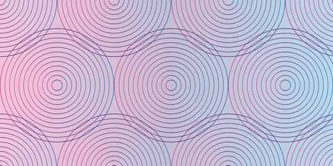 Background with circles seamless pattern with  texture. Trendy geometric ornament blue backdrop background.