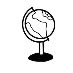 globe travel doodle
