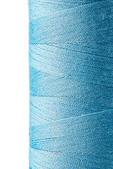 set of multi-colored sewing threads in coils, isolate on a white background