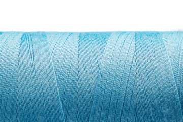 set of multi-colored sewing threads in coils, isolate on a white background