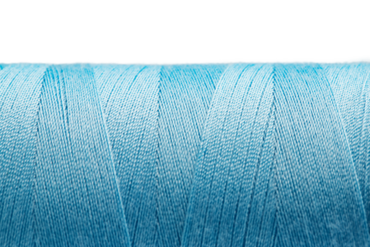 set of multi-colored sewing threads in coils, isolate on a white background