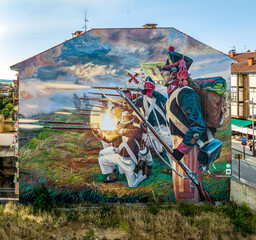 Astorga Leon mural of independence