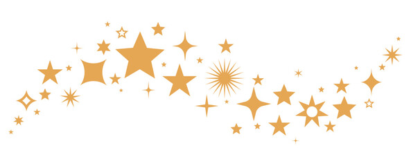 Gold stars border, Christmas banner