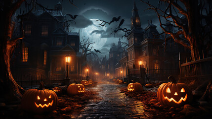 halloween night in the city