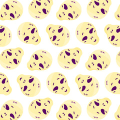 halloween skull emotion color scary pattern vector