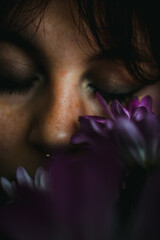 visage fleuri