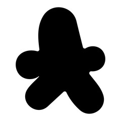 gingerbread mummy halloween sweet vecto icon black