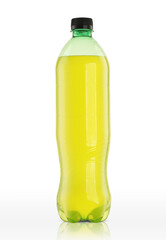 plastic bottle with energy drink