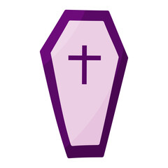 Obraz premium coffin dead man funeral halloween icon element