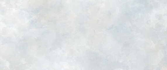 Fototapeta premium Blue vector watercolor art background with white clouds and blue sky. Hand drawn vector texture. Heaven. Watercolour banner. Abstract template for flyers, cards, poster, cover or design interior. 