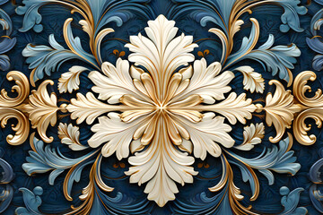 Intricate baroque floral pattern