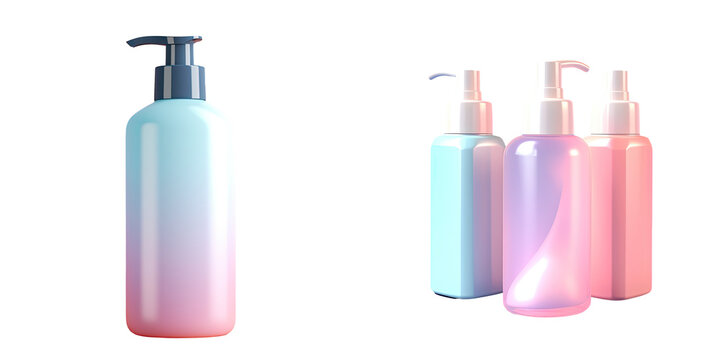 Cosmetic plastic bottle used for storing gel lotion cream shampoo and bath foam