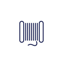 coil cable spool line icon on white