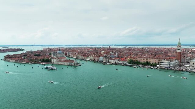 Aerial view of Venice City in Italy
