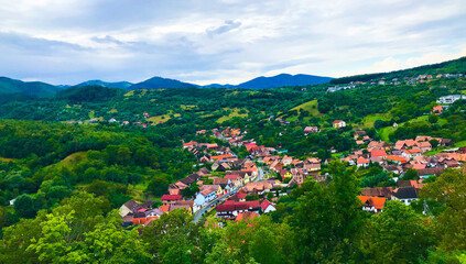 View of an old German village