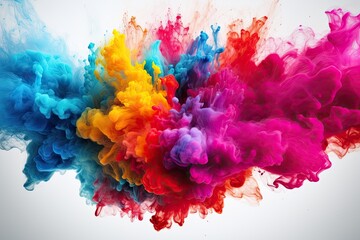 color powder explode colorful illustration