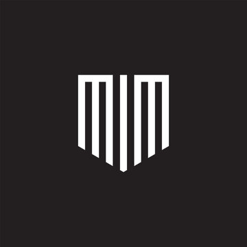 Abstract letter MIM logo design vector template