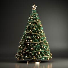 Christmas tree. Christmas and New Year background with a Christmas tree. generative ai
