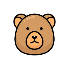 Simple Bear lineal color icon. The icon can be used for websites, print templates, presentation templates, illustrations, etc