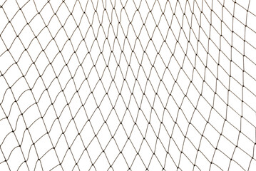 Football or tennis net. Rope mesh on a white background close-up - obrazy, fototapety, plakaty
