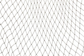 Football or tennis net. Rope mesh on a white background close-up