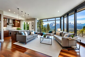 The seen of indoor room interiors