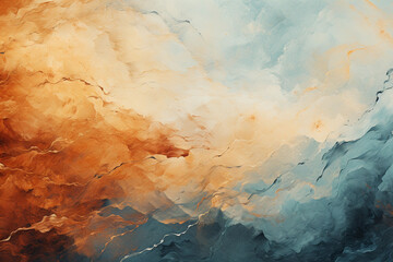 Fototapeta premium abstract background painting on canvas with blue, orange, red colors
