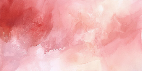 Abstract watercolor background with red color