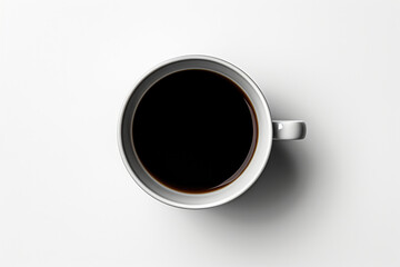 black Coffee cup white background. 