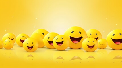 Fototapeta premium World Smile Day 3D cartoon illustration,AI generated.