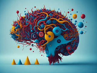 A vivid representation of the ADHD concept, highlighting elements of focus, distraction, and brain functioning. The image encompasses the complex nature of this cognitive condition