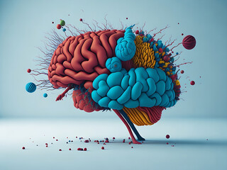 A vivid representation of the ADHD concept, highlighting elements of focus, distraction, and brain functioning. The image encompasses the complex nature of this cognitive condition