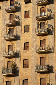 Apartment Block Wall in Milano, Lombardy