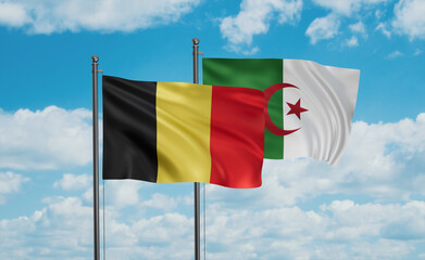 Belgium and Algeria national flag