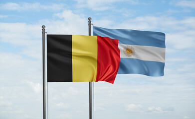Argentina and Belgium flag