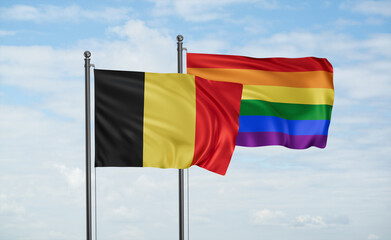 Gay Pride and Belgium flag