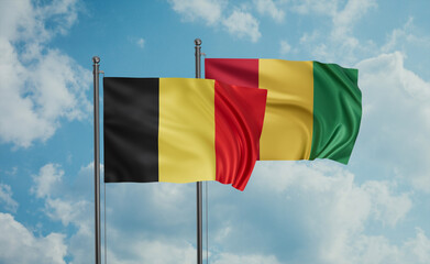 Guinea and Belgium flag