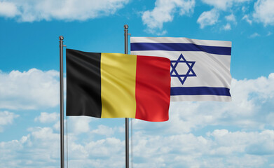 Israel and Belgium flag
