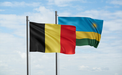 Rwanda and Belgium flag