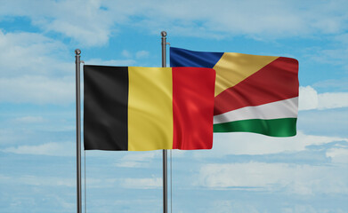 Seychelles and Belgium flag