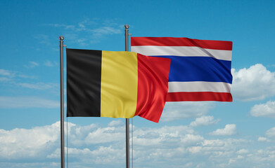 Thailand and Belgium flag