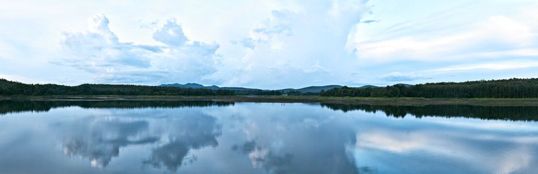 Landscape view of Mae Puem Reservoir