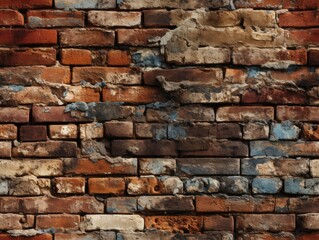 Brick texture background, seamless pattern, Generative AI