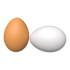 Realistic 3D Eggs rendering, grocery product, and food design