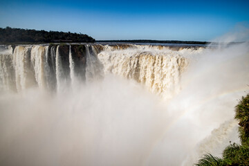 The thunderous Devil's throat at Iguazú Falls, one of the new seven natural wonders of the world...