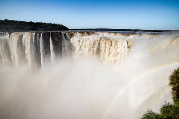 The thunderous Devil's throat at Iguazú Falls, one of the new seven natural wonders of the world...