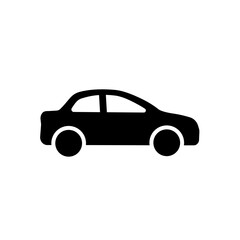 car isolated on white - vector icon