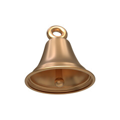 Obraz na płótnie Canvas copper 3d Christmas bell rendering