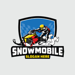 racing car logo snowmobile race 