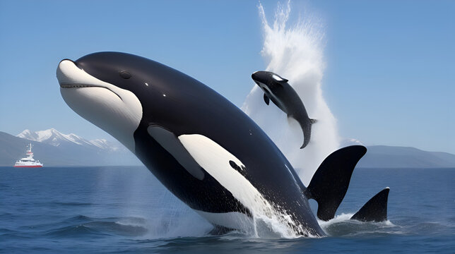 dolphin jumping out of water